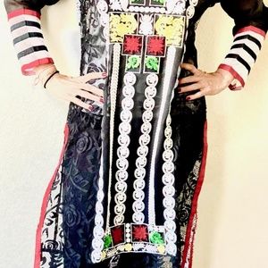 long Indian shirts with multicolor embroidery